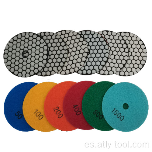 Diamantes almohadillas de pulido en seco disco de molienda flexible